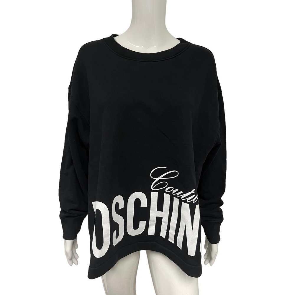 Moschino Black Sweatshirt with White Logo
